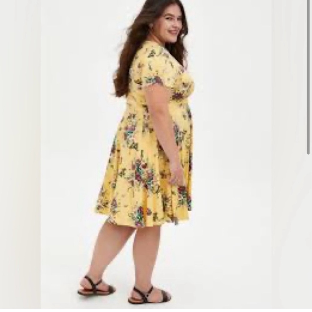Torrid Floral Yellow Mini Dress
